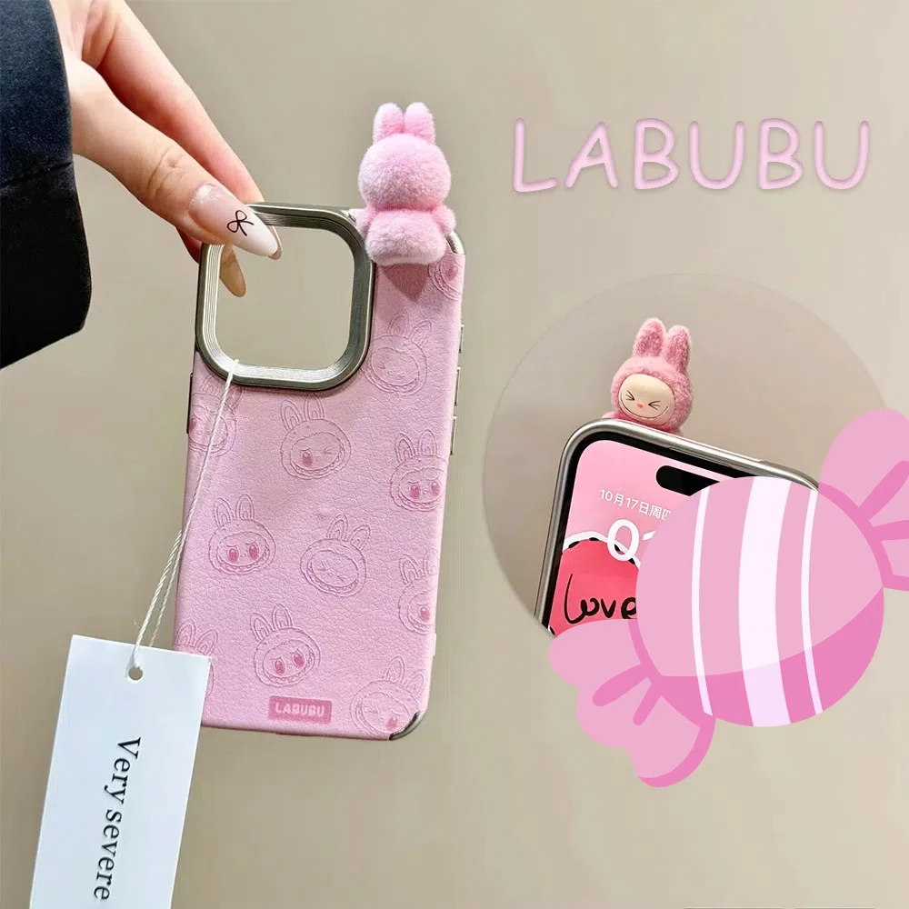 

Cartoon Cute Labubu Anti Drop Phone Case Toy Suitable for IPhone 16/15/14/13/12/11 Pro Doll Phone Protection Case in Stock