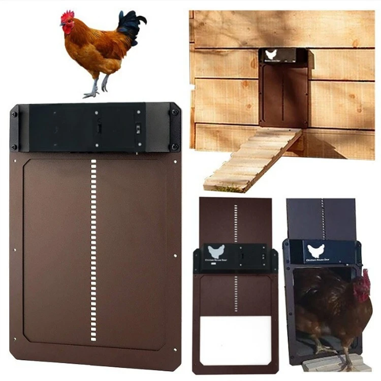 New second-generation household automatic light-sensitive chicken coop door, small chicken nest pet door