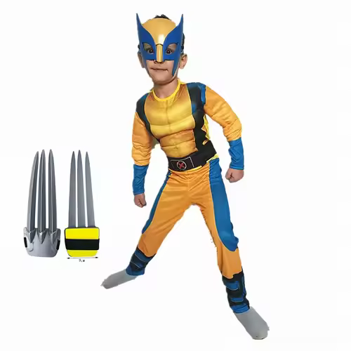 Child Movie Luxury Mask Jumpsuit Wolverine Cosplay Costume Halloween Christmas Kids New Year Costume Superhero Fantasy props - Image 5
