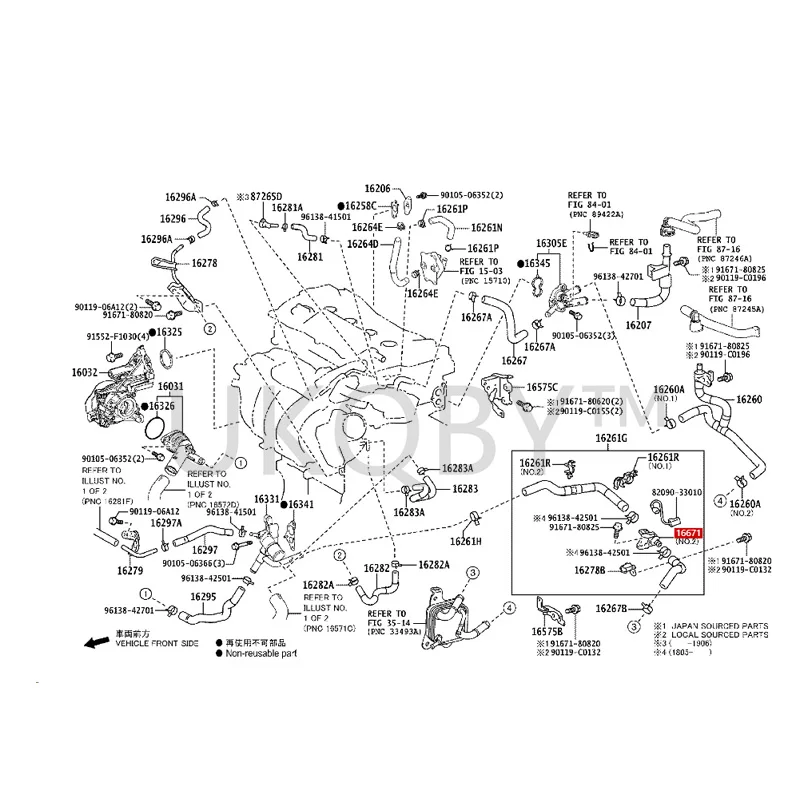 1667124020 1667124010 To yo ta Camry C-HR Yize IZOA Asia Dragon RAV4 proudly released Water valve