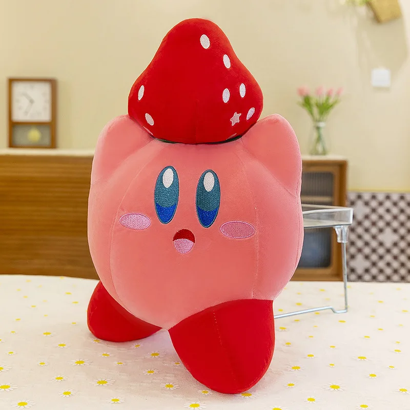 Pluszak Kirby Truskawkowy Gwiazda Bardzo Duża Poduszka Kirby Kucharz Pluszowa Zabawka Urocza Lalka do Automatów dla Dziewczynek Dzieci na Urodziny Boże Narodzenie