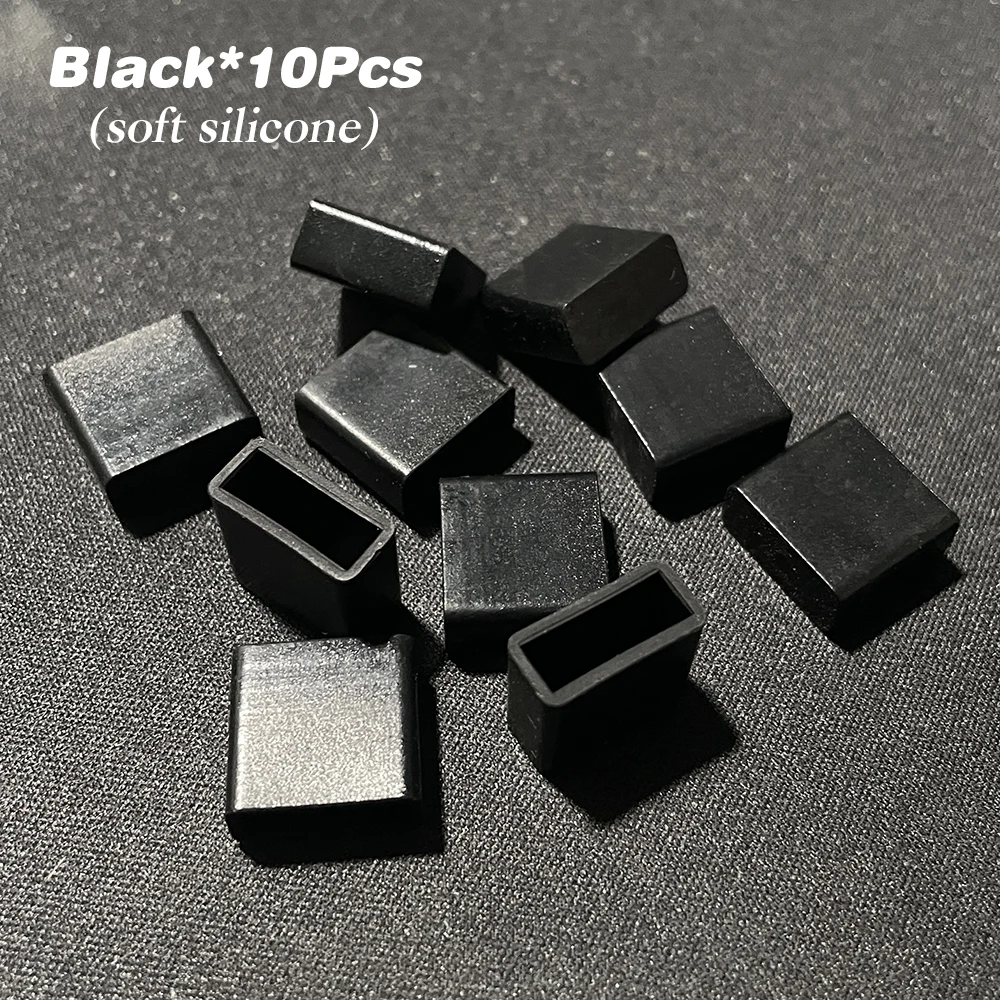 

10Pcs Soft Silicone Black USB Dust Plug Caps Special Links