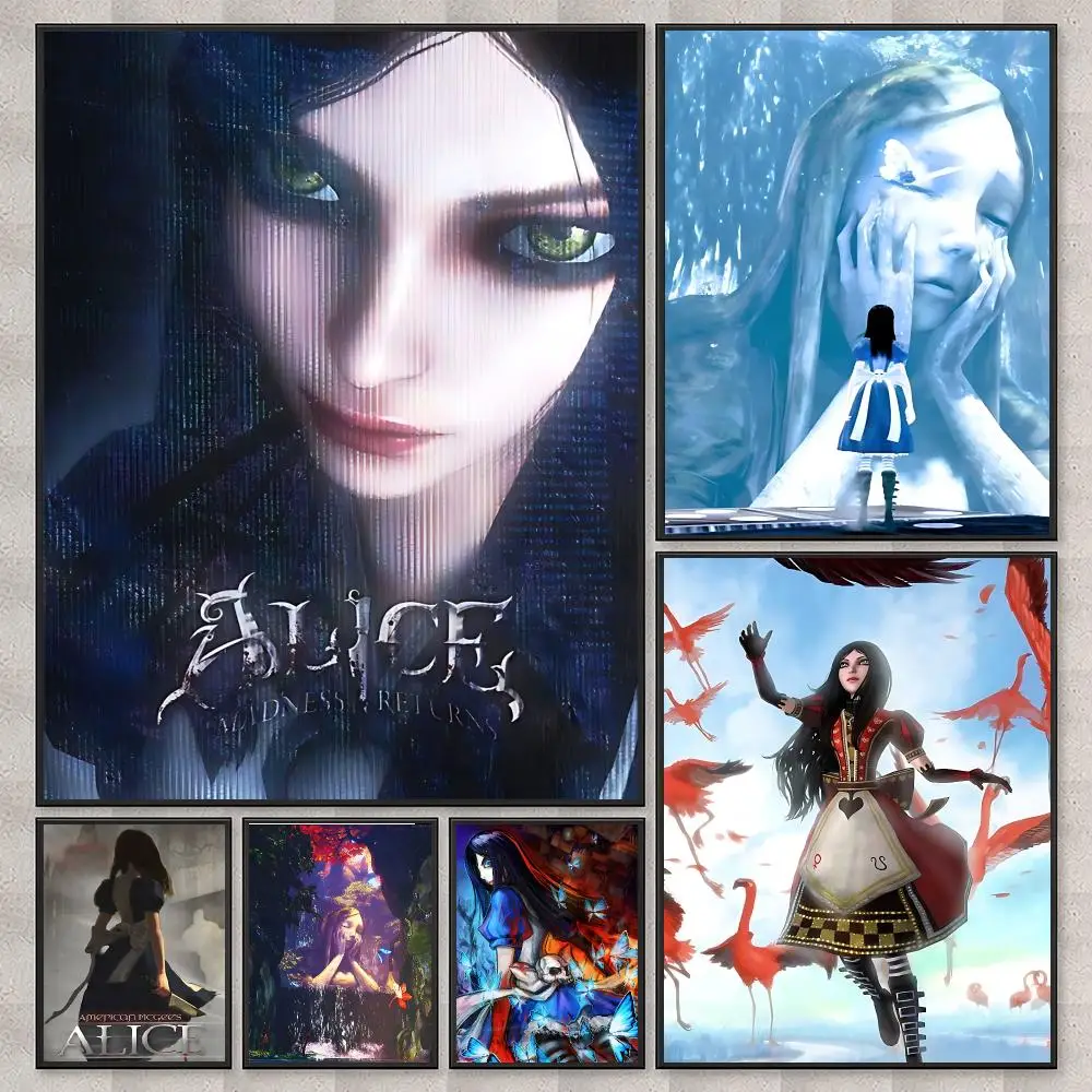 game Alice Madness Returns Poster Poster HD Printing Nordic Style Home Decor Wall Art for the Living Rooms Hallways Gift Giving