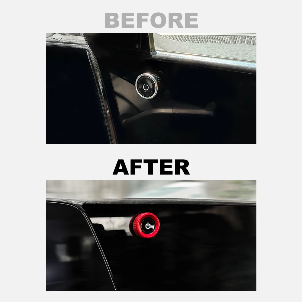 

For Chevrolet Equinox 2025 2026 1PCS Aluminum Alloy Car Start Stop Knob Cover Trim Ring Control Adjust Accessories