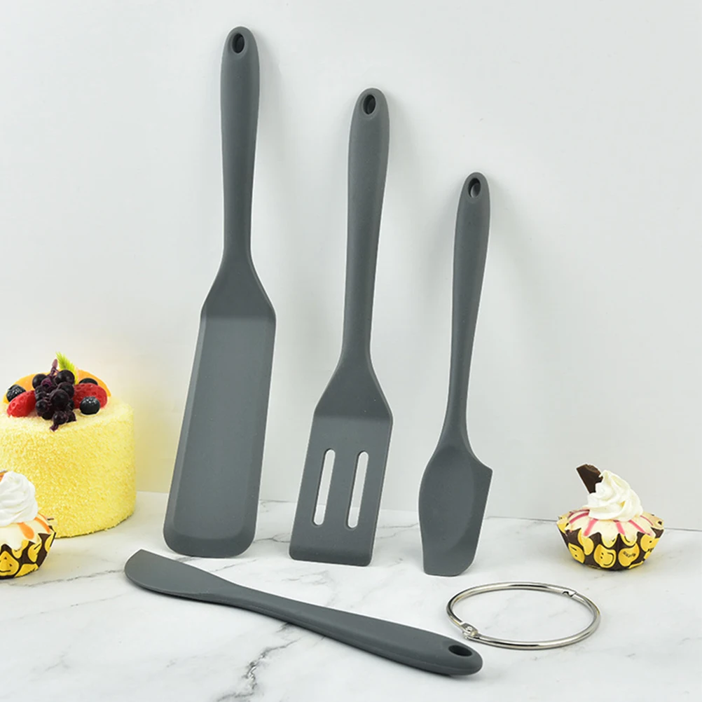 

1 set Silicone Spatula Set Cake Scraper Baking Tools Heat Resistant Kitchen Utensils Cream Frosting Easy Grip