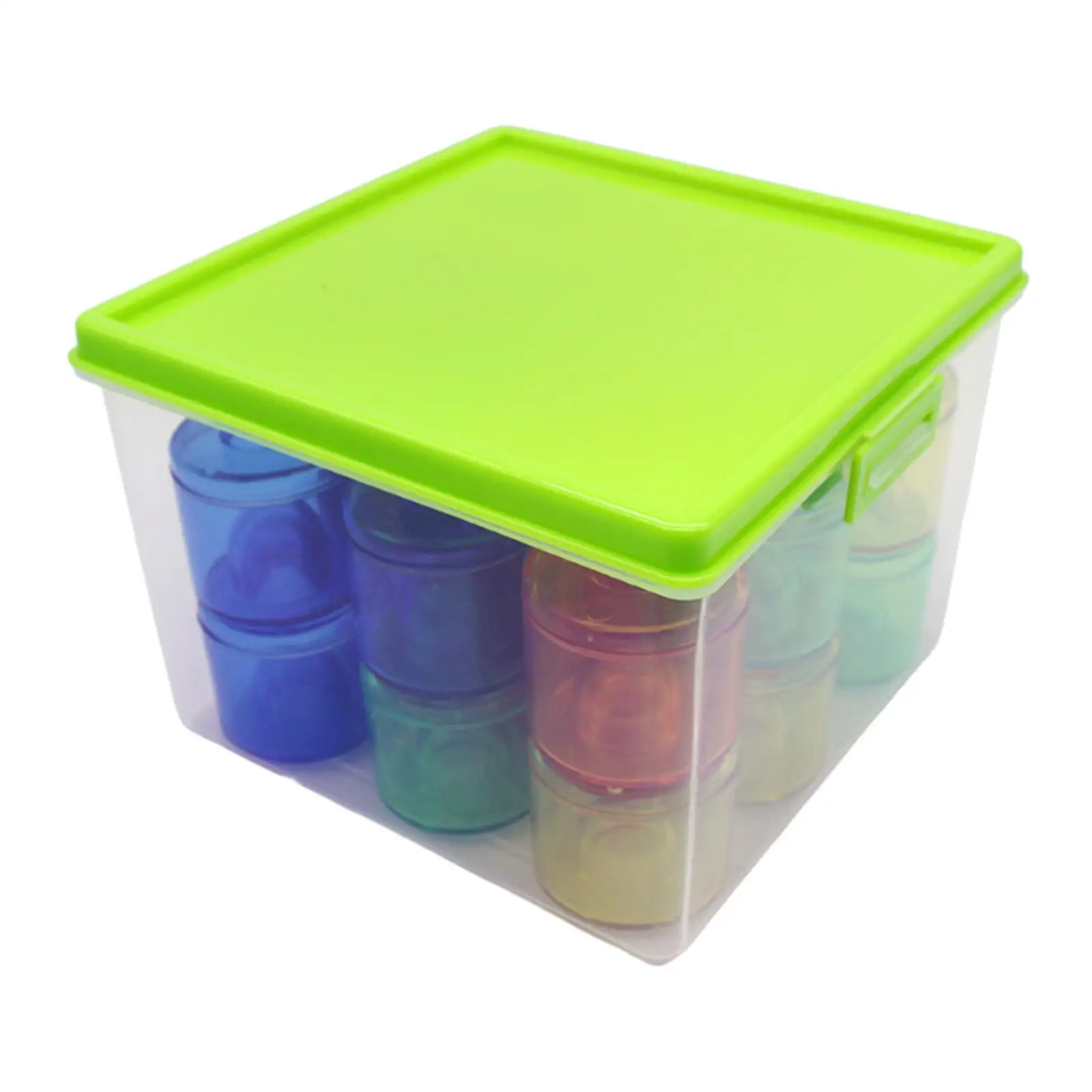 Giocattoli impilabili Giocattoli colorati abbinati ai colori Pila di nidificazione per vasi di colori traslucidi Set di vasi impilabili da 18 pezzi