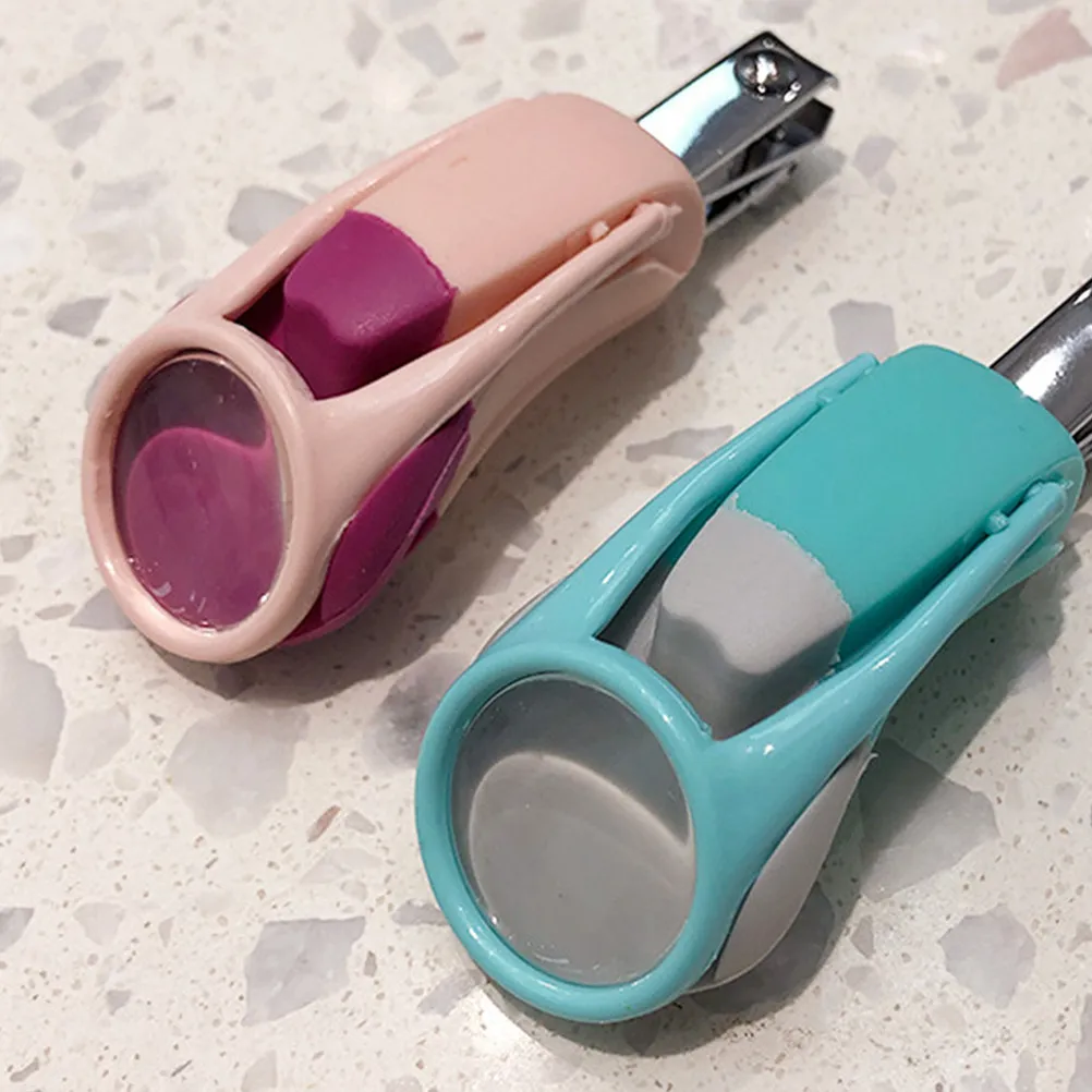 1Pcs Baby Nail Clipper Infant Nail Trimmer with Magnifier Lens Safe Rounded Tips for Newborn Toddler Delicate Nails Care