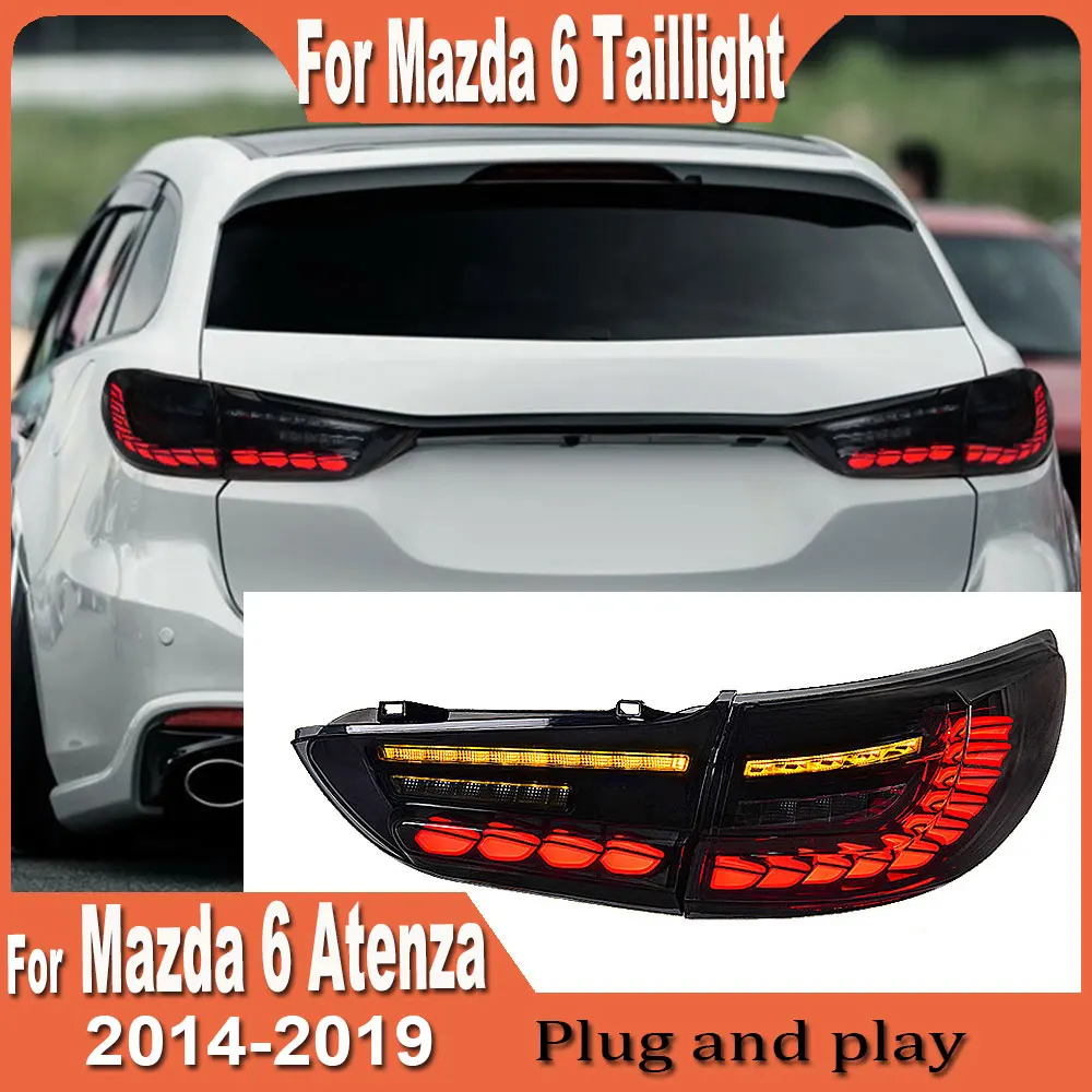 Car Lights for Mazda 6 2013 2014 2015 2016 2014 2018 2019 Atenza LED Taillight Assembly  Dynamic Lamp Accessories Plug and play