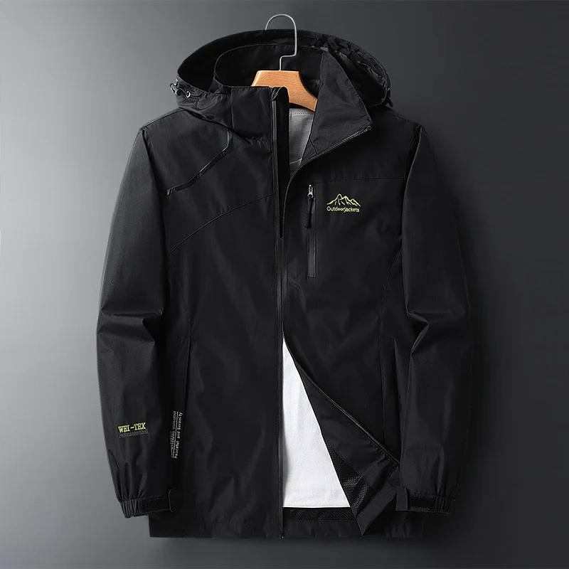 Spring Men's/Women's windbreaker Lightweight Breathable Fashion Detachable Cap Coat plus size Outdoor Sports Men's Jacket M-8XL