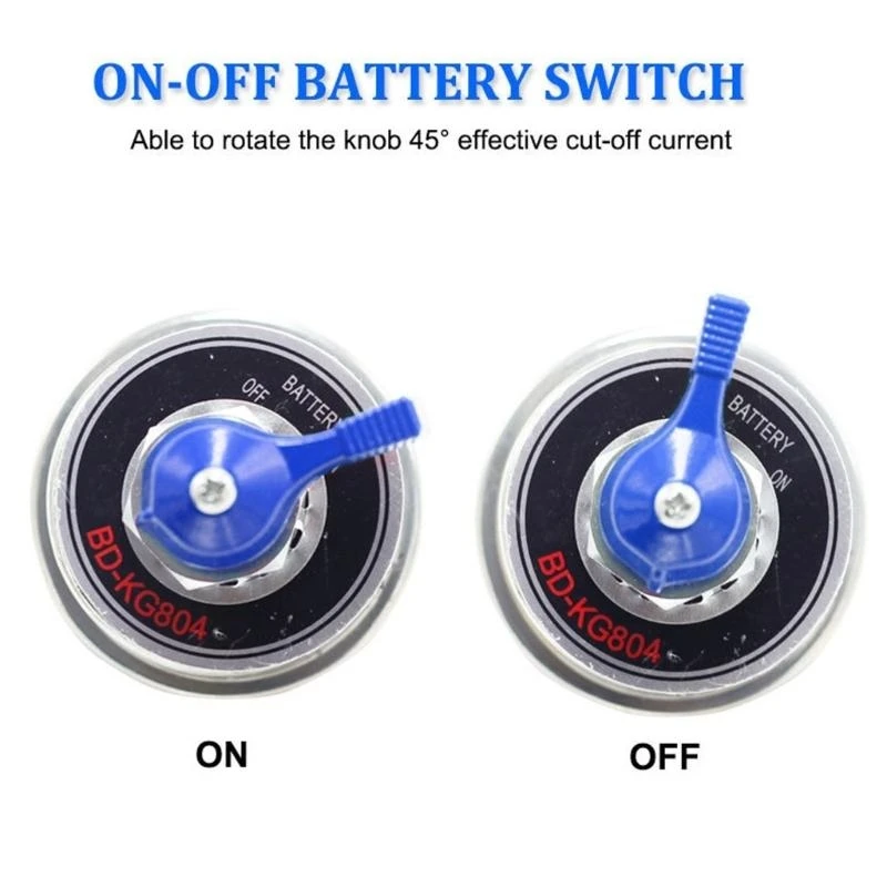 

547B Battery Shut Switches 12/24V Power Cut Off with Face Plate Battery Disconnect Switches for Cars Boats RVs Trucks & ATVs