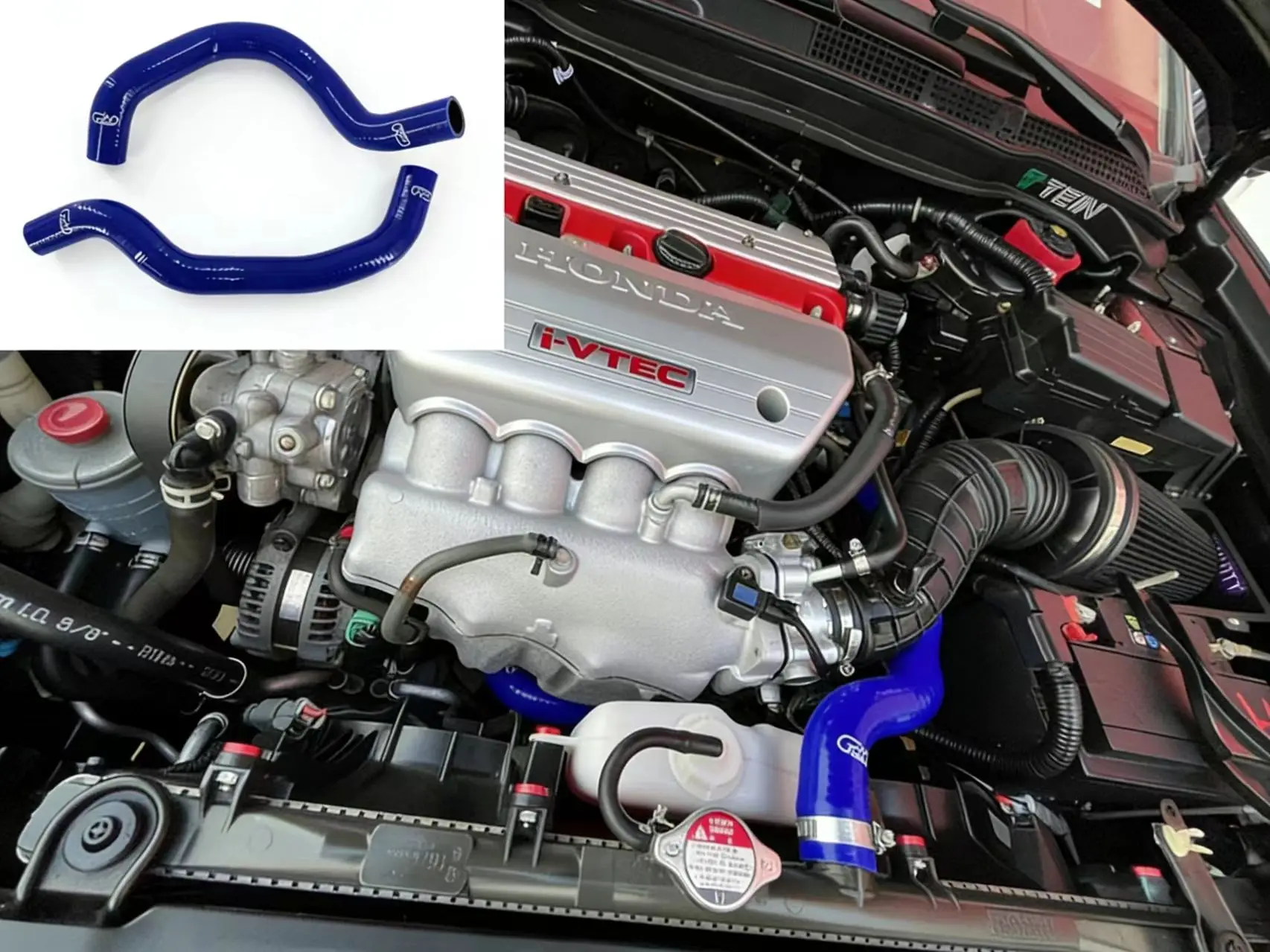 

Fit 2002-2008 Honda Accord EURO- R Acura TSX CL7 K20A Silicone Radiator Hose Kit