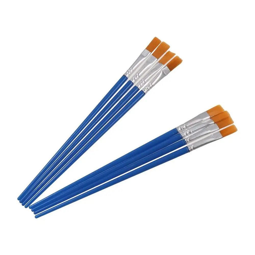 

100 Pcs Tool Nylon Hair Paint Brushes Set Pointed Art Oil Painting Brushes Flat Ceramic Painting Supplies