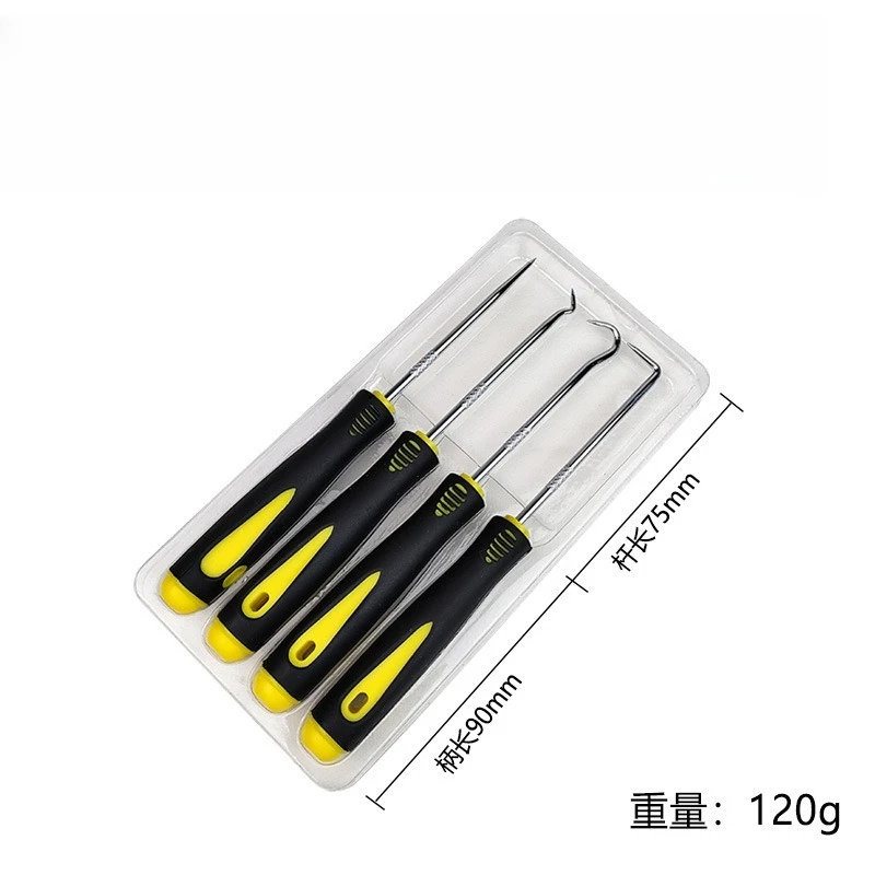 4Pcs Oil Seal Hook Pick Set Seal Puller Remover Tool For Auto Car Seal Gasket Toner Cartridge Gasket Removal