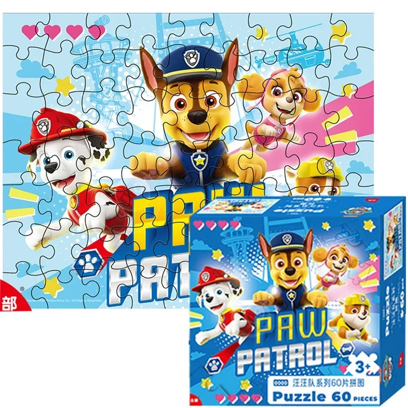 60 יחידות משחק Paw Patrol Chase צעצועים עבור ילדים קרטון אנימה פאזל תינוק למידה צעצוע חינוכי ילדים חשיבה לוגית מתנה