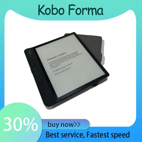 Used Kobo Forma 8" E-Reader Ultra HD 300 PPI Touchscreen 32GB Storage Front Light Adaptive Lighting E-ink ebook reader