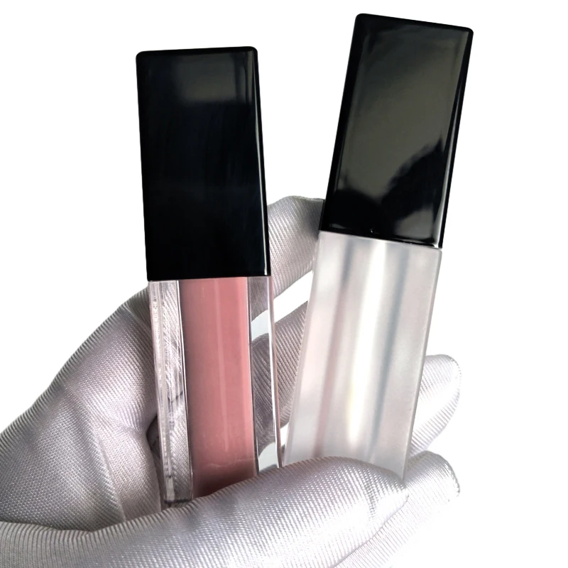 Private Label Empty Lip Gloss Tubes Porable Plastic Lip Glaze Bottle Frosted Transparent Travel Liquid Lipstick Container