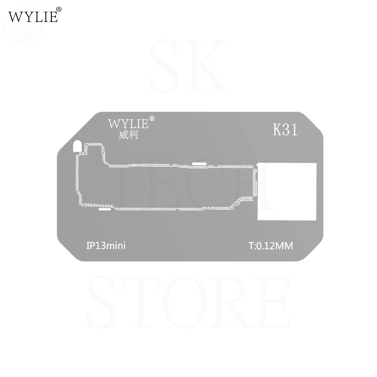 WYLIE Mid layer Tin Planting Platform for IPHONE X-16ProMax Mid layer Tin Planting Steel Mesh Mainboard Maintenance Fixture