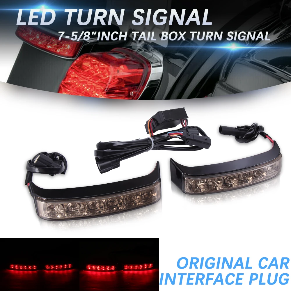 

Motorcycle Saddlebag LED Run Brake Turn Signal Rear Light For Harley Touring Street Glide FLHR CVO Limited 2014-2022 Road King