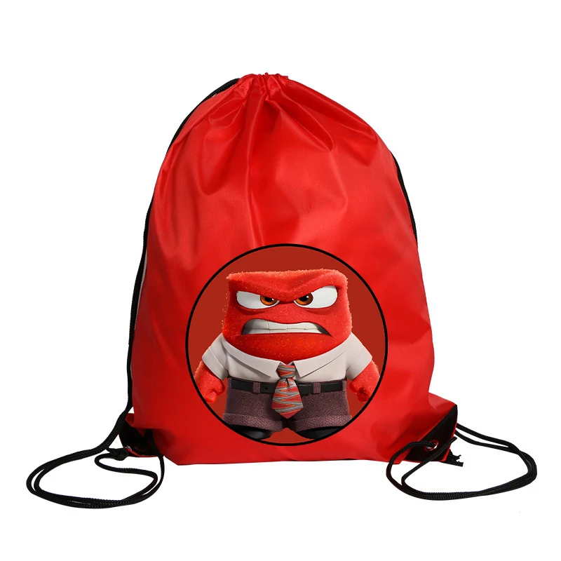 Inside Out 2 Joy Girls Boys Child Cartoon Drawstring Bag Sports Waterproof Backpack Bundle Pocket Terylene Bag Anime Gift