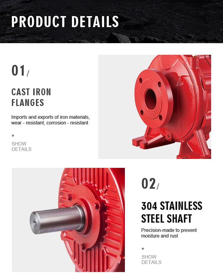 High Voltage Motor Drive Fire Pump OEM Multistage Pump Marine Processing