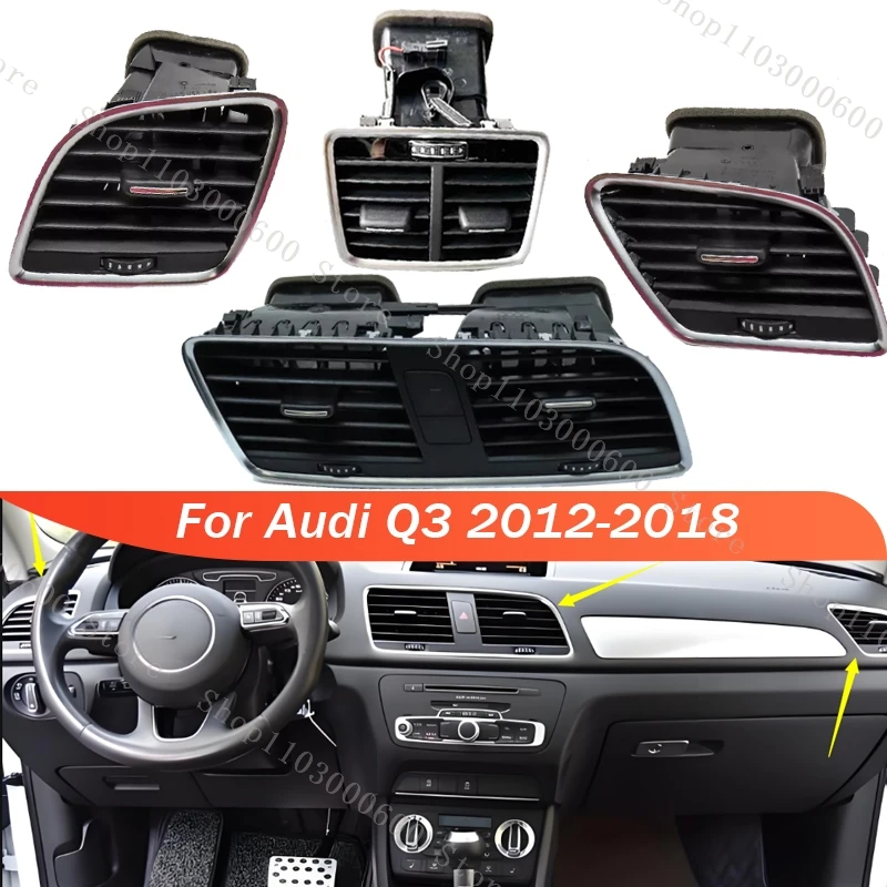 

For Audi Q3 2012 2013 2014 2015 2016 2017 2018 Air Conditioner Vent AC Vent Front Dash Center Console Air Outlet Car Accessories