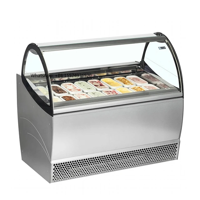 2026 Hot SellingProsky Ice Cream Display Freezer Counter Top Ice Cream Display Chiller Gelato Fridge Showcase