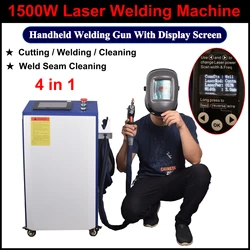 1500w Faserlaser schweiß gerät 4 in 1 Lasers chweiß reinigungs schneide maschine reci Hand faserlaser schweiß gerät für alle Metalle