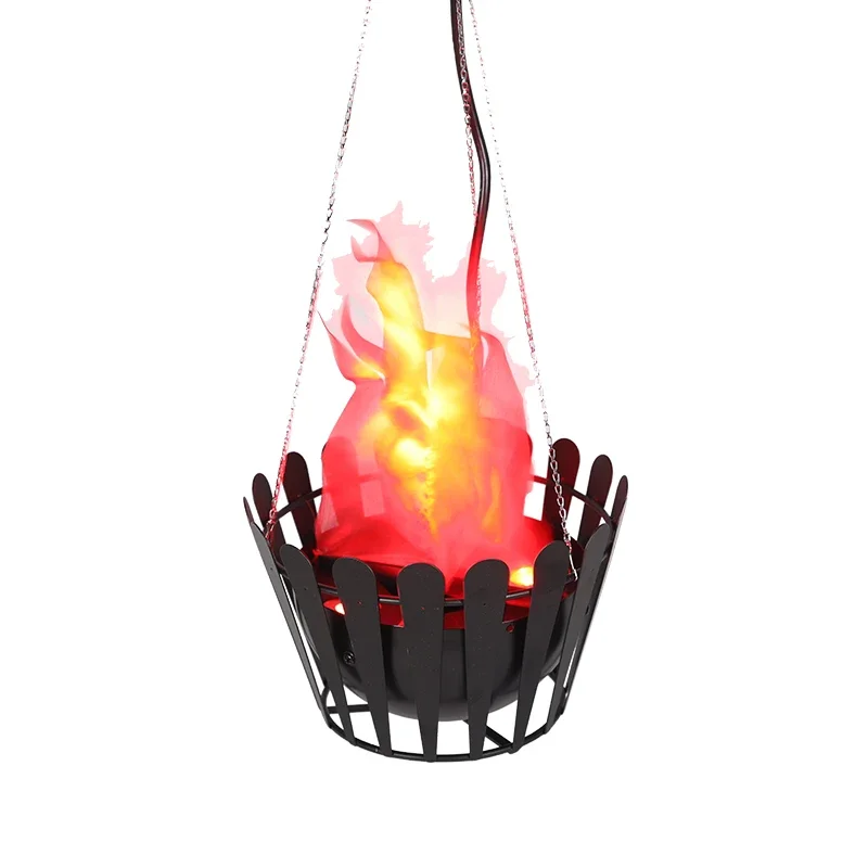 Hot selling LED simulation hanging flame lamp outdoor bonfire party Halloween flame atmosphere silk flame lamp props