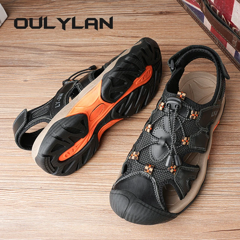 

Summer Men's Sandals Anti-Collision Toe Outdoor Casual Breathable Comfortable Beach Shoes Fashion New Joker Sandals.