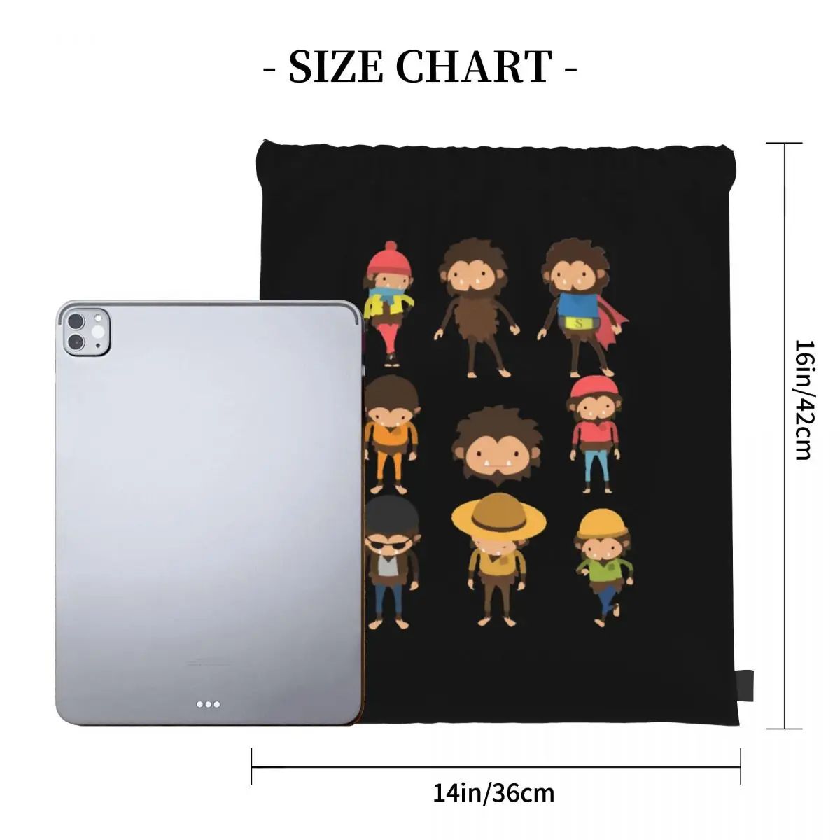 Sneaky Sasquatch Poster Backpacks Multi-function Portable Drawstring Bags Sports Bag Book Bags For Travel School