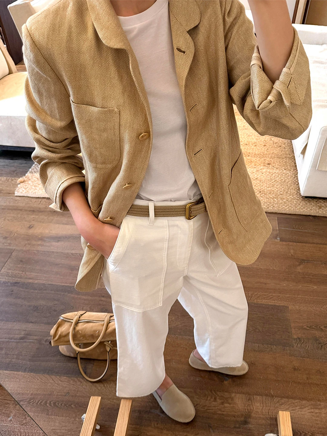 

Ladies Linen Suit Jacket Loose Fit Breathable Lightweight Sun Protection Spring Summer Fashion Outerwear Retro Style Long Sleeve