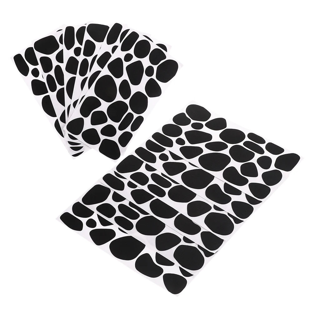 

Black Felt Stickers 12 Sheet Adhesive Kids Wall Craft Reusable Decorative Durable Pads Furniture Protection Anti Scratch Home