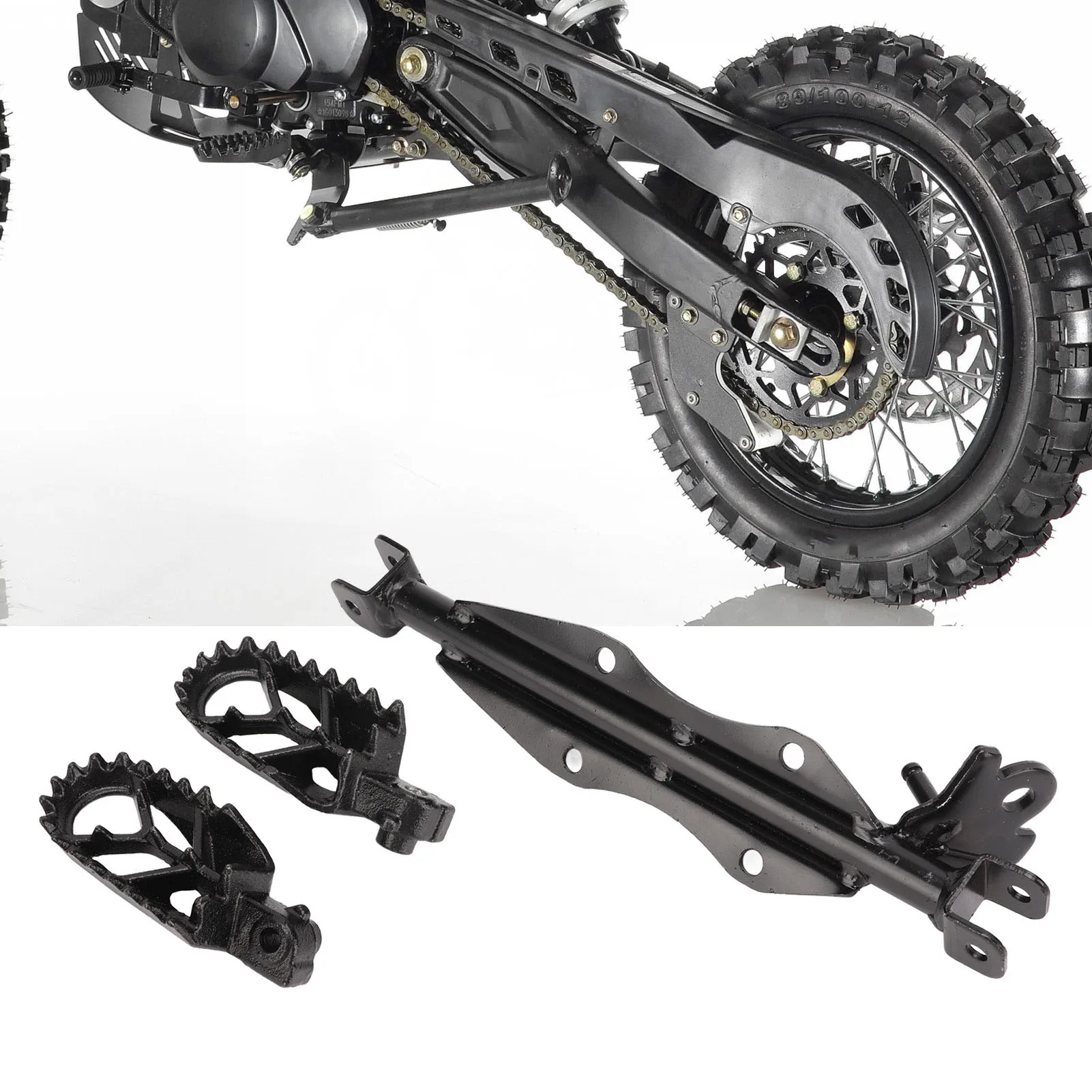 

Motorcycle Foot Rest Pegs with Footpeg Mount Bracket Kit for CRF50 XR50 XRF70 CRF70 Pit Dirt Motor Trail Bike Motocross