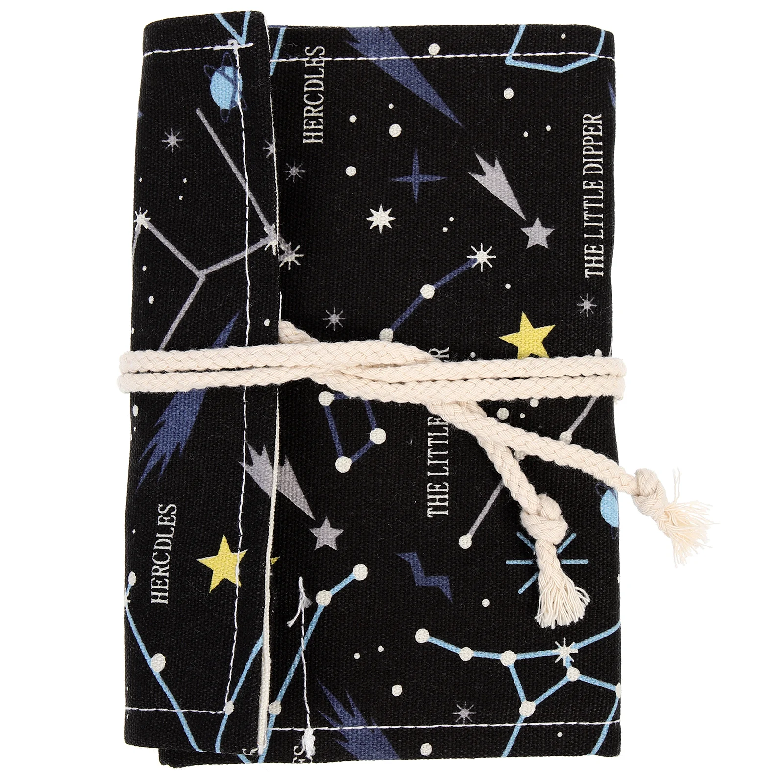 

Colored Pencil Bag Holder Case Stationery Storage Rollable Penholder Canvas Wrap
