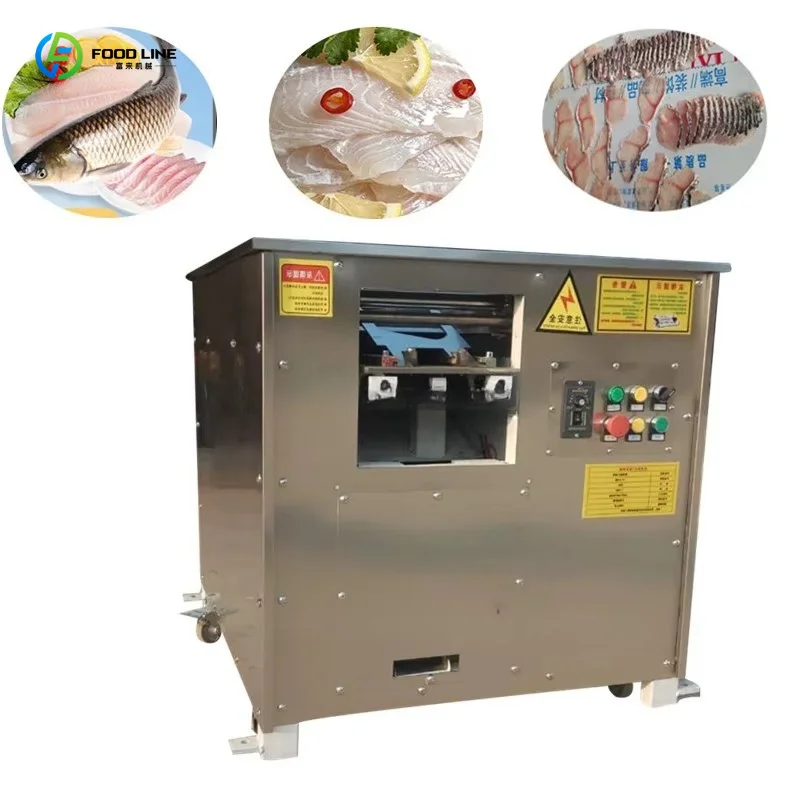 Customized Automatic Salmon Fillet Slicer Industrial Bevel Cutting Equipment