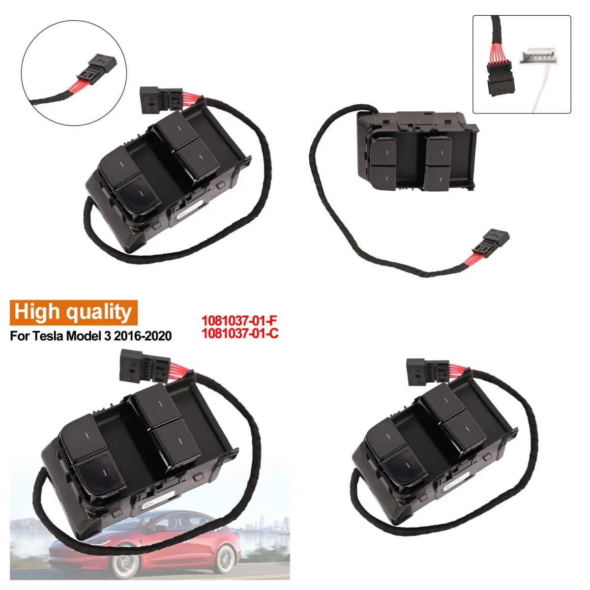 

1081037-01-F For Tesla Model 3 Left Front Window Switch