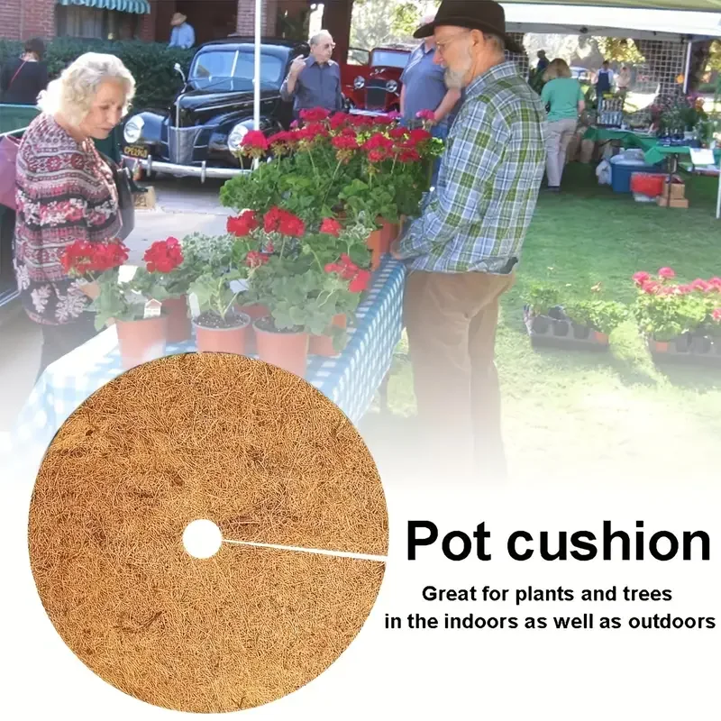 

Цельный коврик для покрытия деревьев из натурального кокосового волокна, экологически чистый коврик для защиты комнатных растений, прочный натуральный материал из ракушек