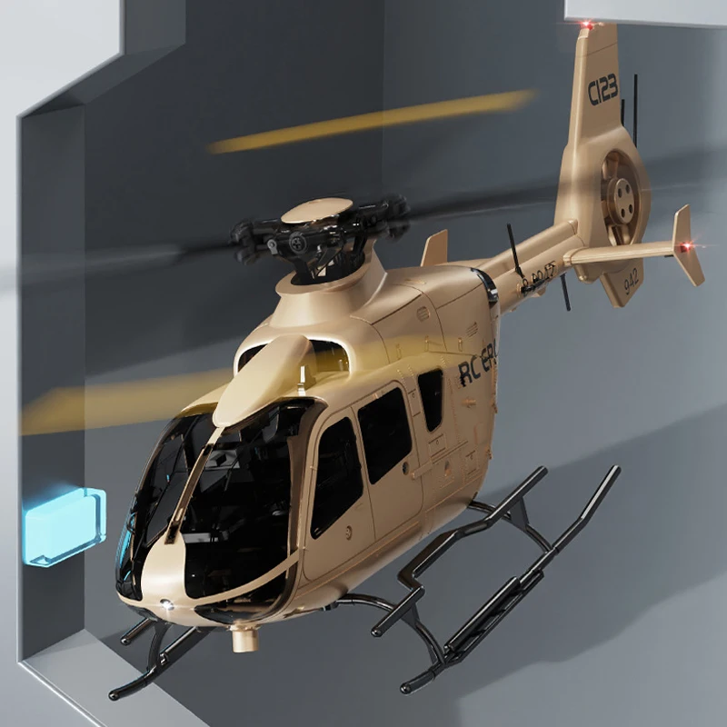 

New Arrival 1:36 Ec135 C123 Rc Helicopter 6 Channels Dual Brushless Remote Control Stunt Helicopter Six-Axis Gyroscope