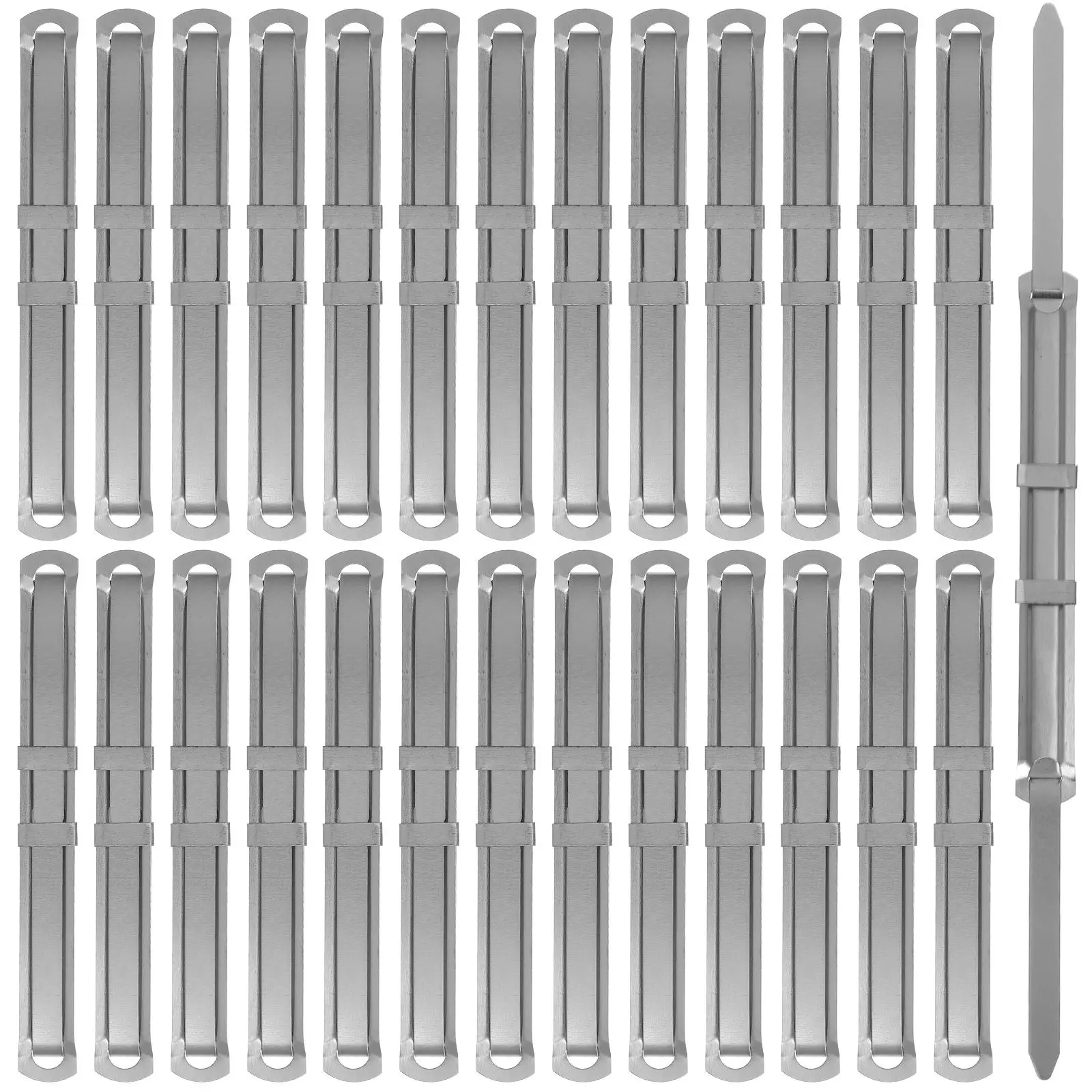 

50pcs Binder Binding Clips Metal File Folder Prongs Paper Fastener Compressors Office Supplies Document Storage Hole