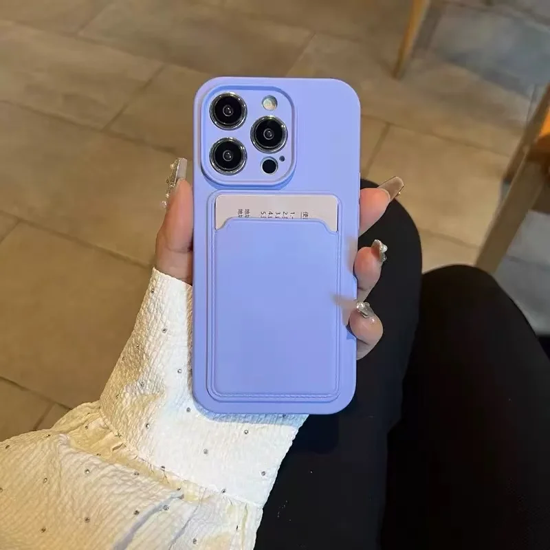 Telefoonhoesje met creditcardhouder voor iPhone 17 Air 16 15 14 Plus 13 12 11 Pro Max, schokbestendig en beschermend