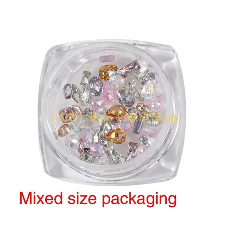 L8RD 50 Pz/set Eleganti Unghie Artistiche Cristallo Decorazioni Per Unghie In Cristallo Pendenti E In