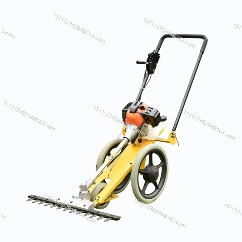 Hot Sales Two Wheels  2 Stroke Grass Trimmer 52cc Hand Push Brush Cutter