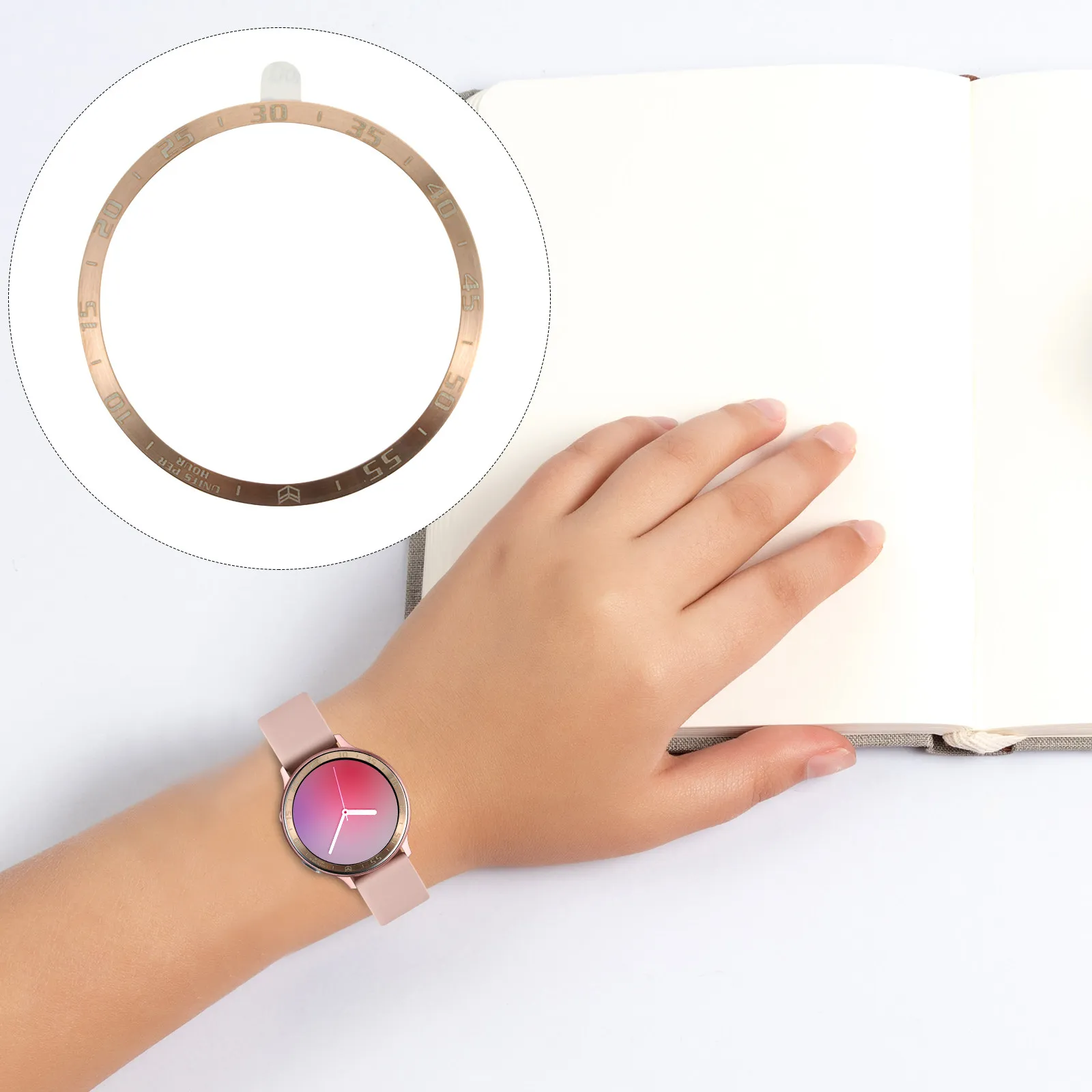 

Watch3 Metal Bezel Ring Replacement Dial Cover Premium Stainless Steel Watch Frame Compatible with 41Mm 45Mm Smartwatch