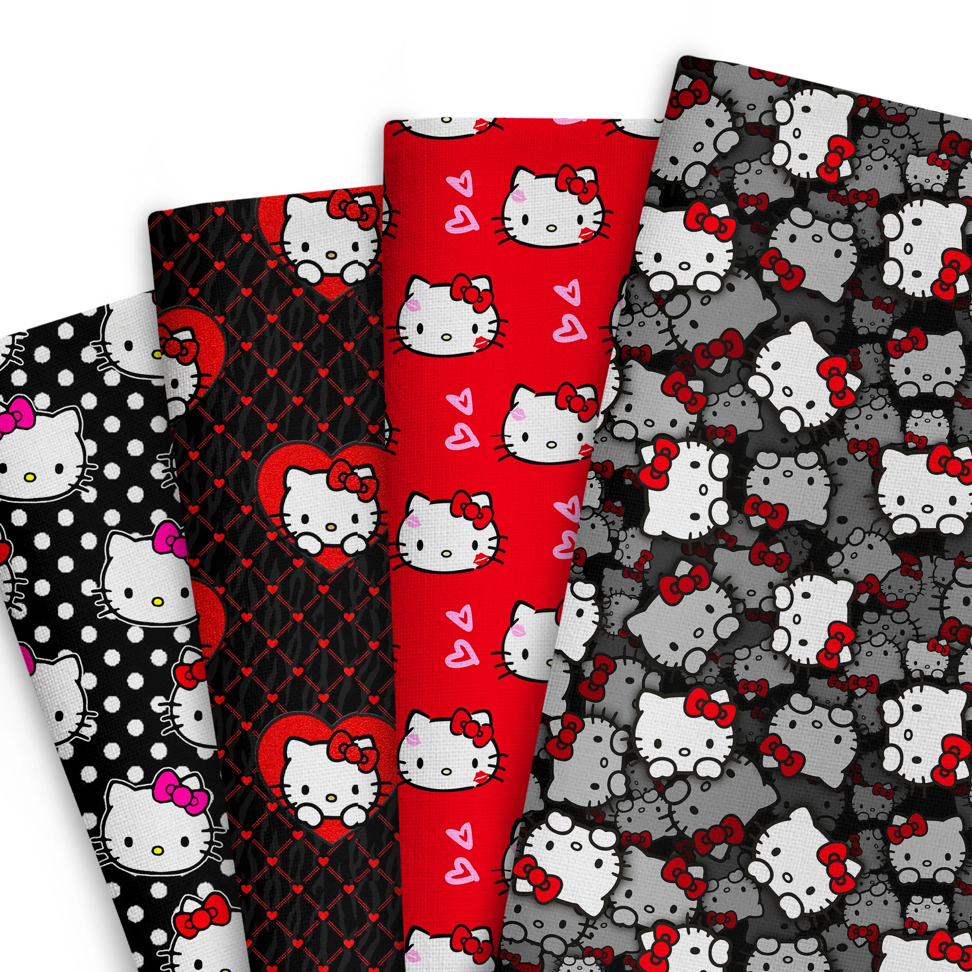 سانريو HelloKitty 50*145 سنتيمتر خليط نسيج القطن والبوليستر لخياطة الأنسجة اللحف الأقمشة التطريز المواد DIY بها بنفسك اليدوية