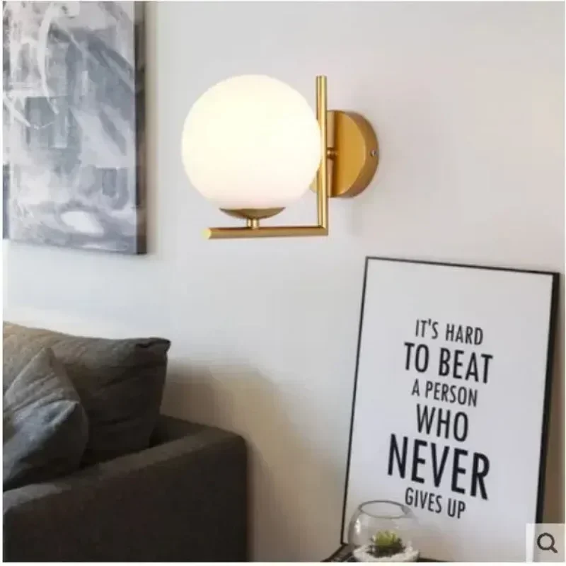 غرفة المعيشة الأوروبية شخصية غرفة نوم إبداعية بجانب السرير، مصباح دراسة بسيط، ممر الممر #5