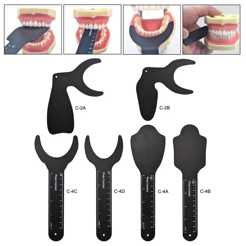 Intraoral Photography Mirror Orthodontic Black Background Plate  Lip Retractor Opener Transparent Buccal Retractor With Handle