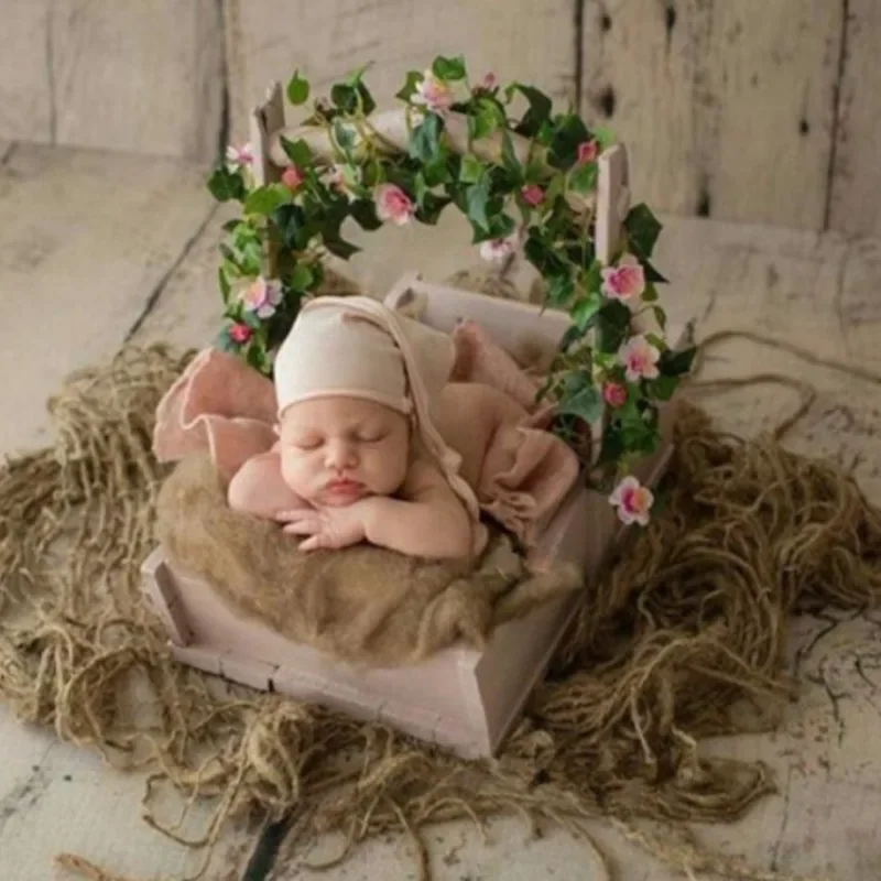 Newborn Photography Props Burlap Blanket Photography Baby Creativity Mat Photo Shooting Pad Baby Photo Shoot Studio Accessories image 3