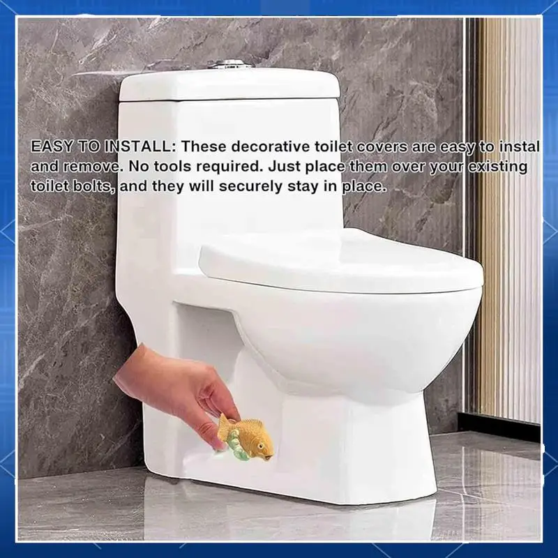 

Toilet Bolt Caps, Resintoilet Bolt Covers Cute Bathroom Decor, Easy Installation Toilet Replacement Parts