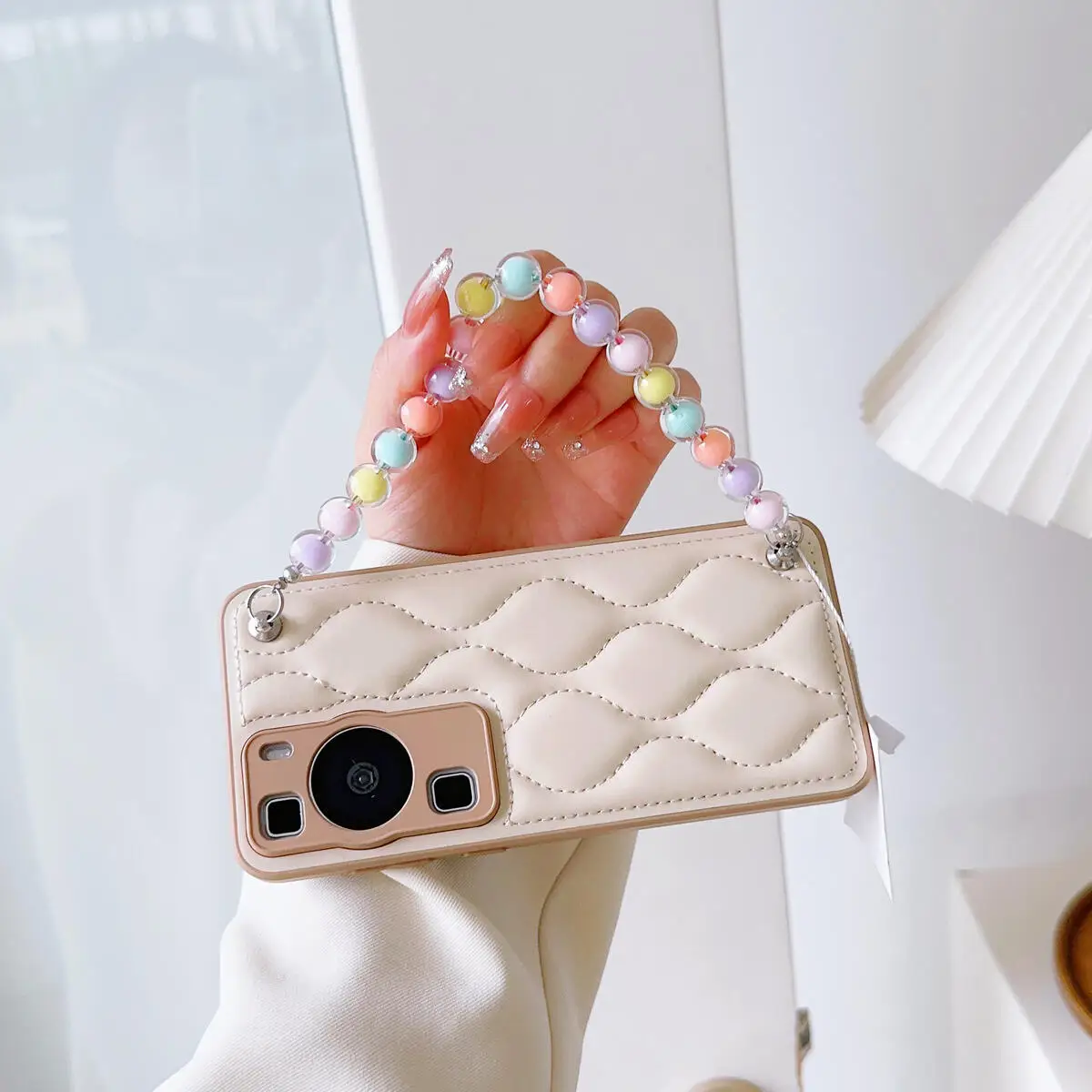 High Quality Luxury Phone Case For HUAWEI P70 P60 P50 P40Pro Cover Pearl Bracelet For HUAWEI Mate 60  50 40 Mate50 60pro+ P60art