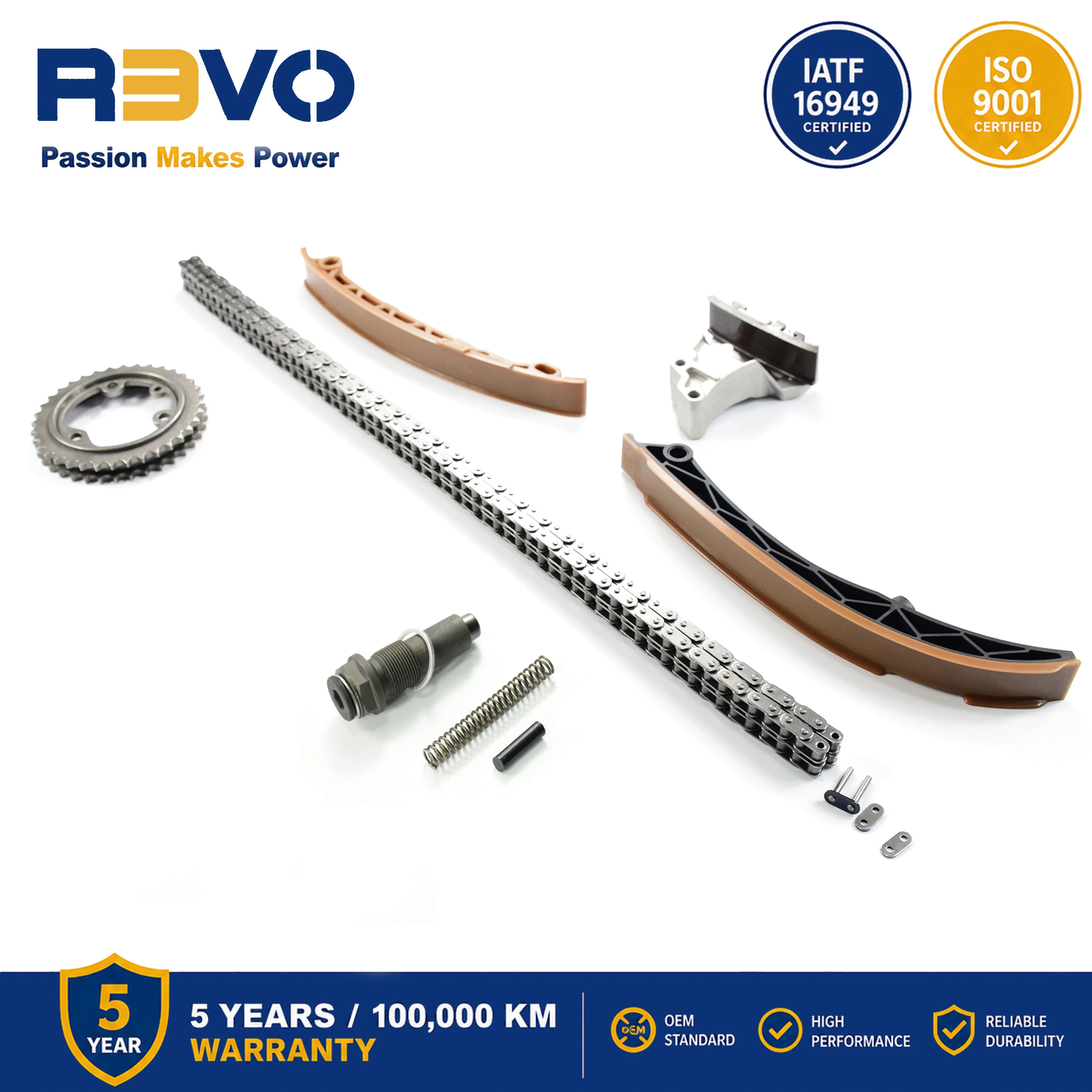 REVO M111 OM611 M271 Timing Chain Kit 104687 For W202 W124 W212 W140 Engine OE 0029977994 00A109465 1110500111